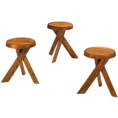 Pierre Chapo Stool 'S13A' in Elm