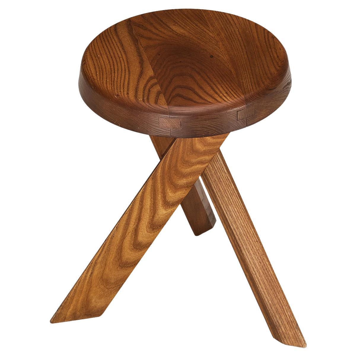Pierre Chapo Stool 'S13A' in Solid Elm 