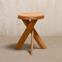 Tabouret Pierre Chapo S31 'Model A' en Oak massif, France
