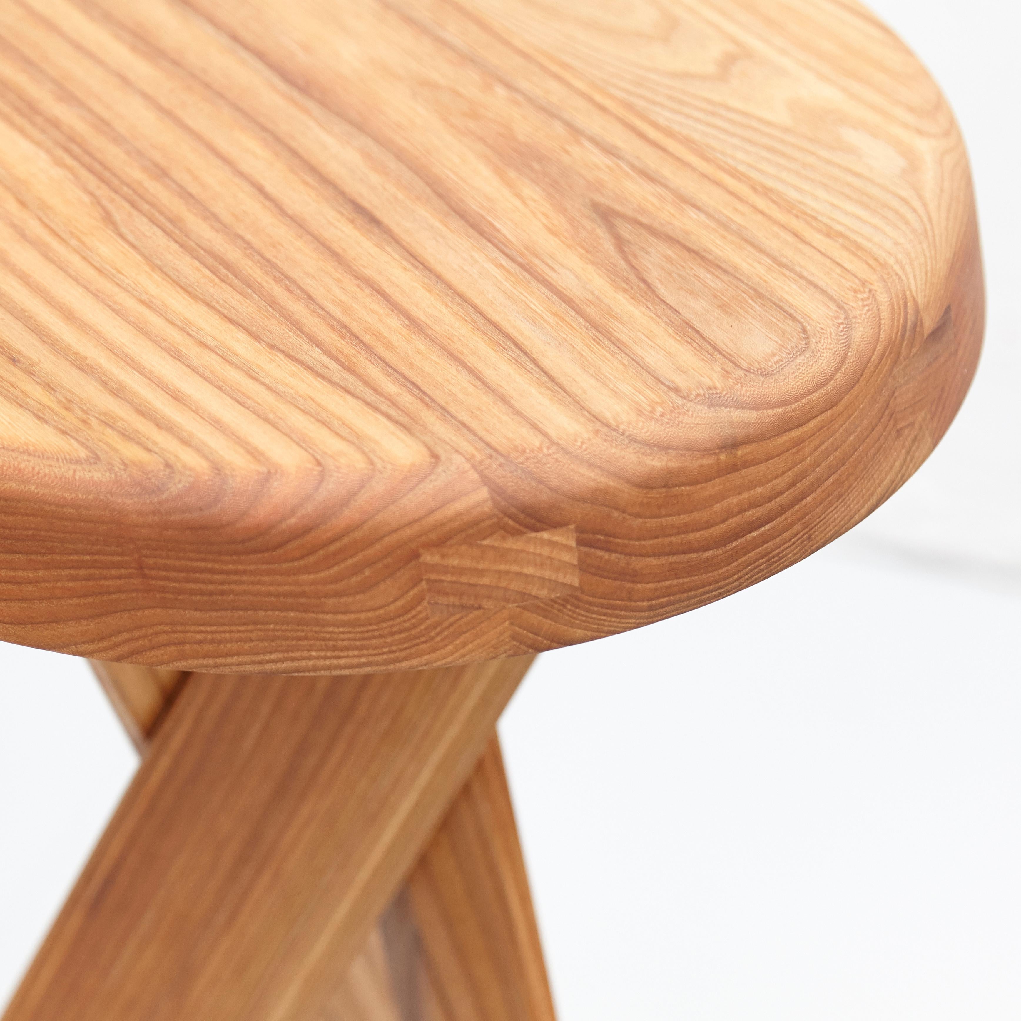 Pierre Chapo Stool S31B Elm Wood 7