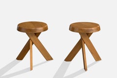 Pierre Chapo, Taburetes, Olmo, Francia, Años 70