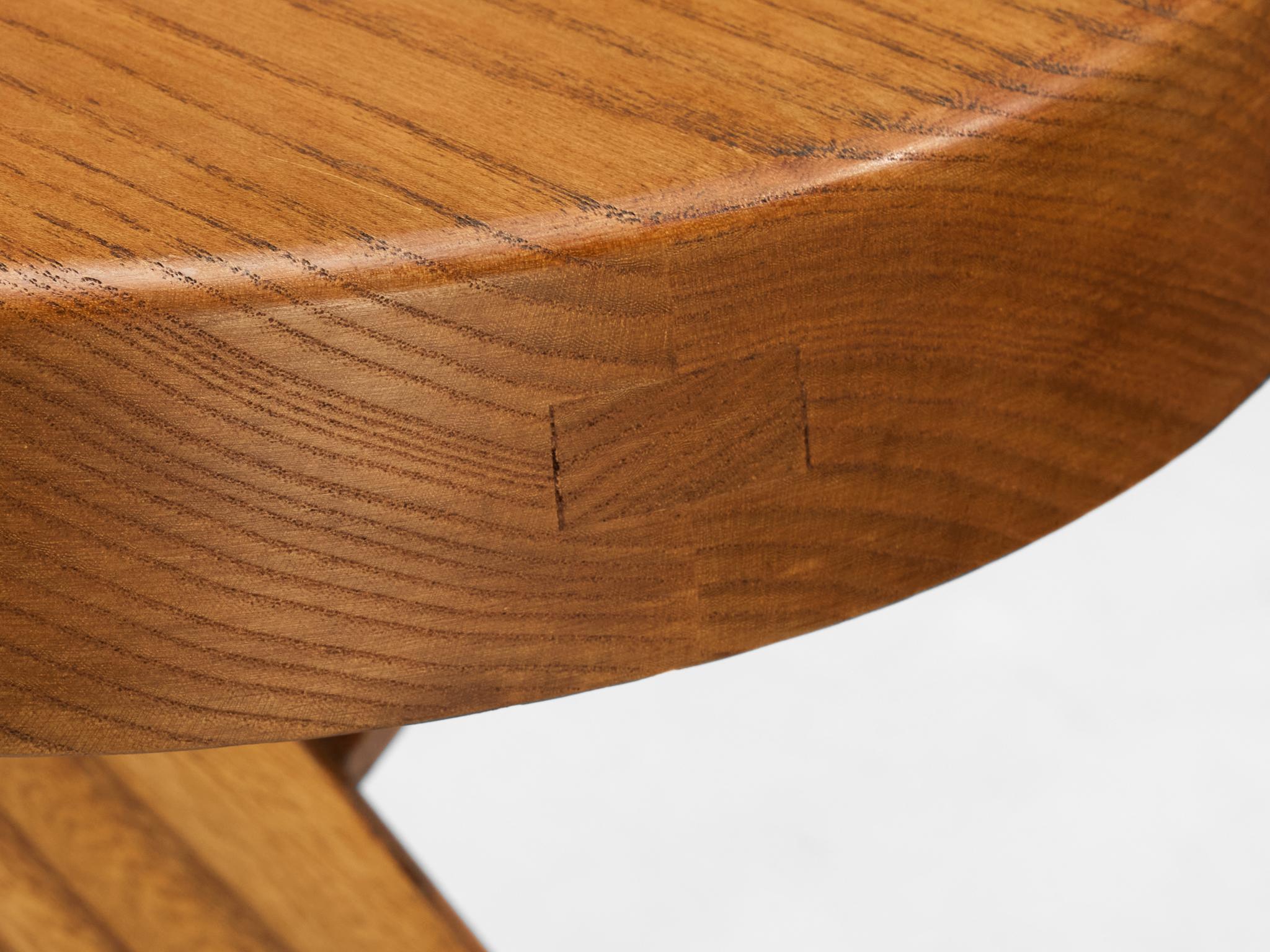 Pierre Chapo Stools 'S13A' in Solid Elm In Good Condition In Waalwijk, NL