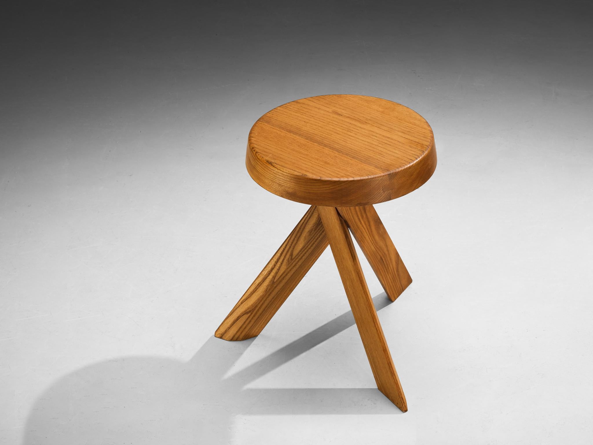 Pierre Chapo Stools 'S13A' in Solid Elm 3