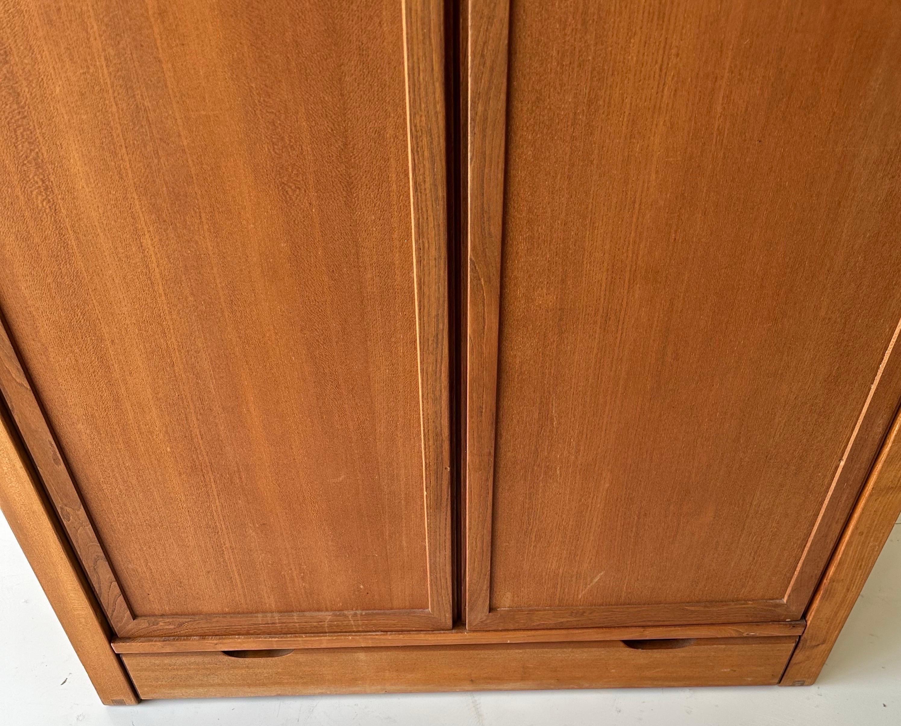 Pierre Chapo Style 2 doors French Armoire. For Sale 1
