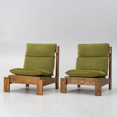 Pierre Chapo Stil Sessel in Eiche Brutalist Frankreich 1960s
