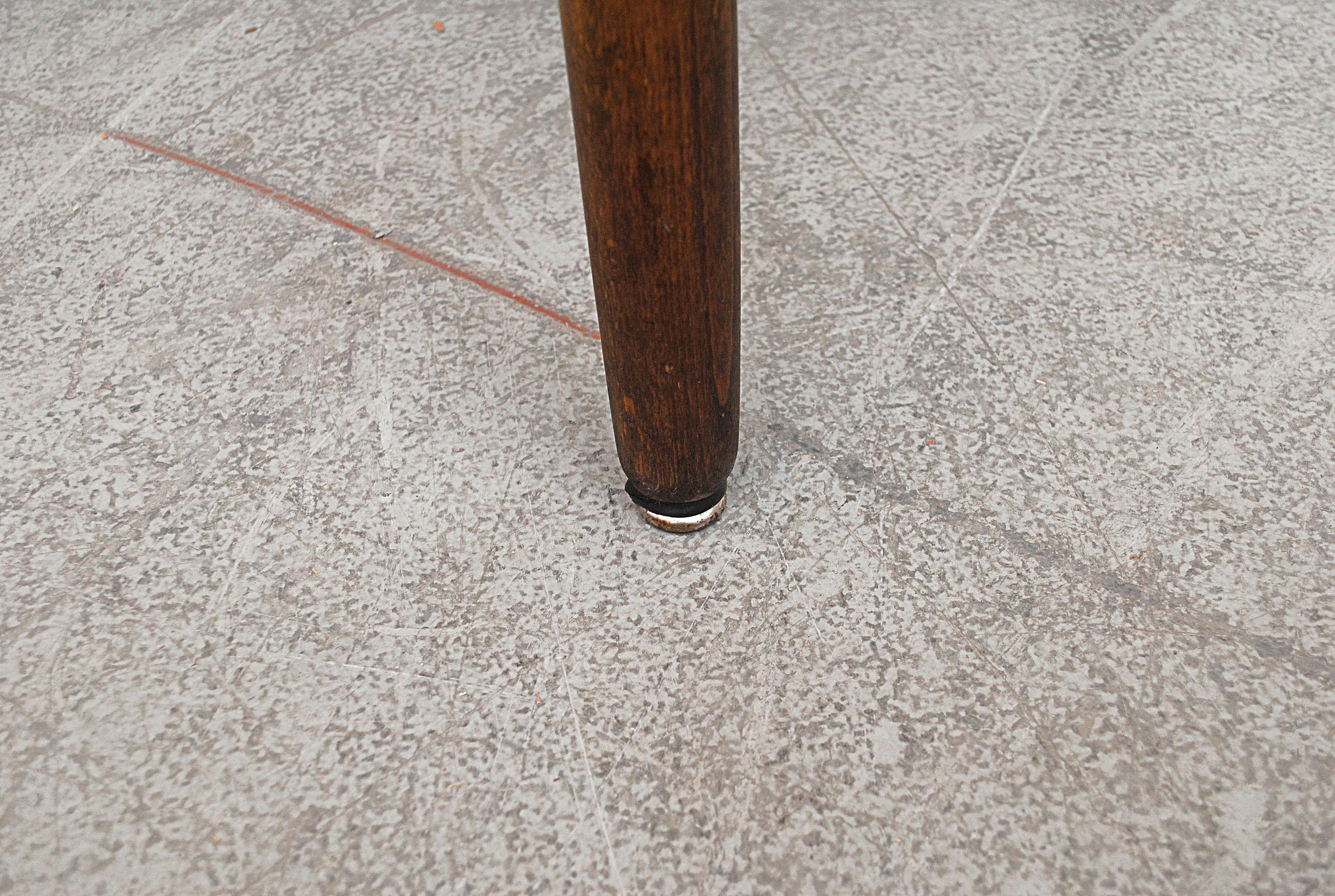 Pierre Chapo Style Brutalist Oak T-Back Dining Chairs 4