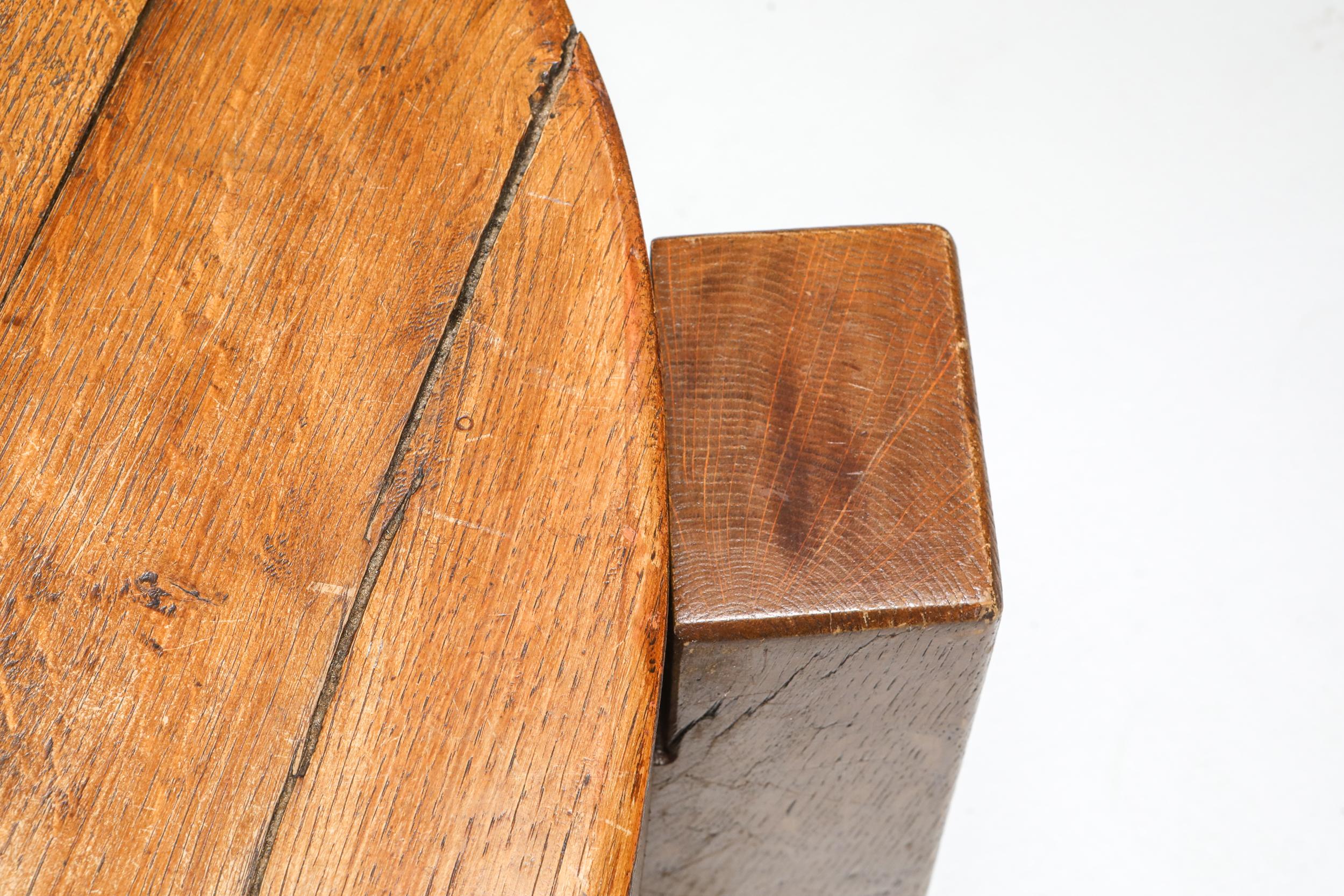 Pierre Chapo Style Coffee Table in Solid Oak 3
