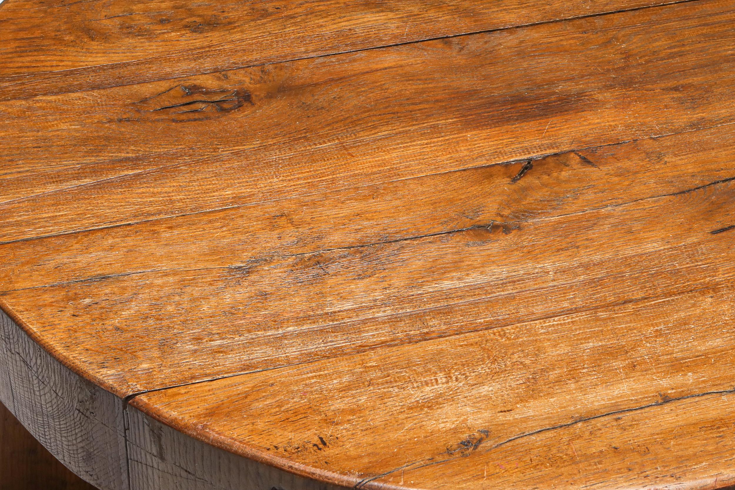 French Pierre Chapo Style Coffee Table in Solid Oak