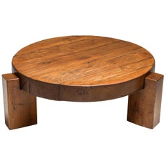 Pierre Chapo Style Coffee Table in Solid Oak