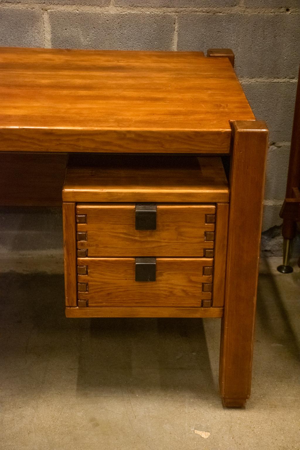 Pierre Chapo Style Desk, France, 1960s In Good Condition In Austin, TX