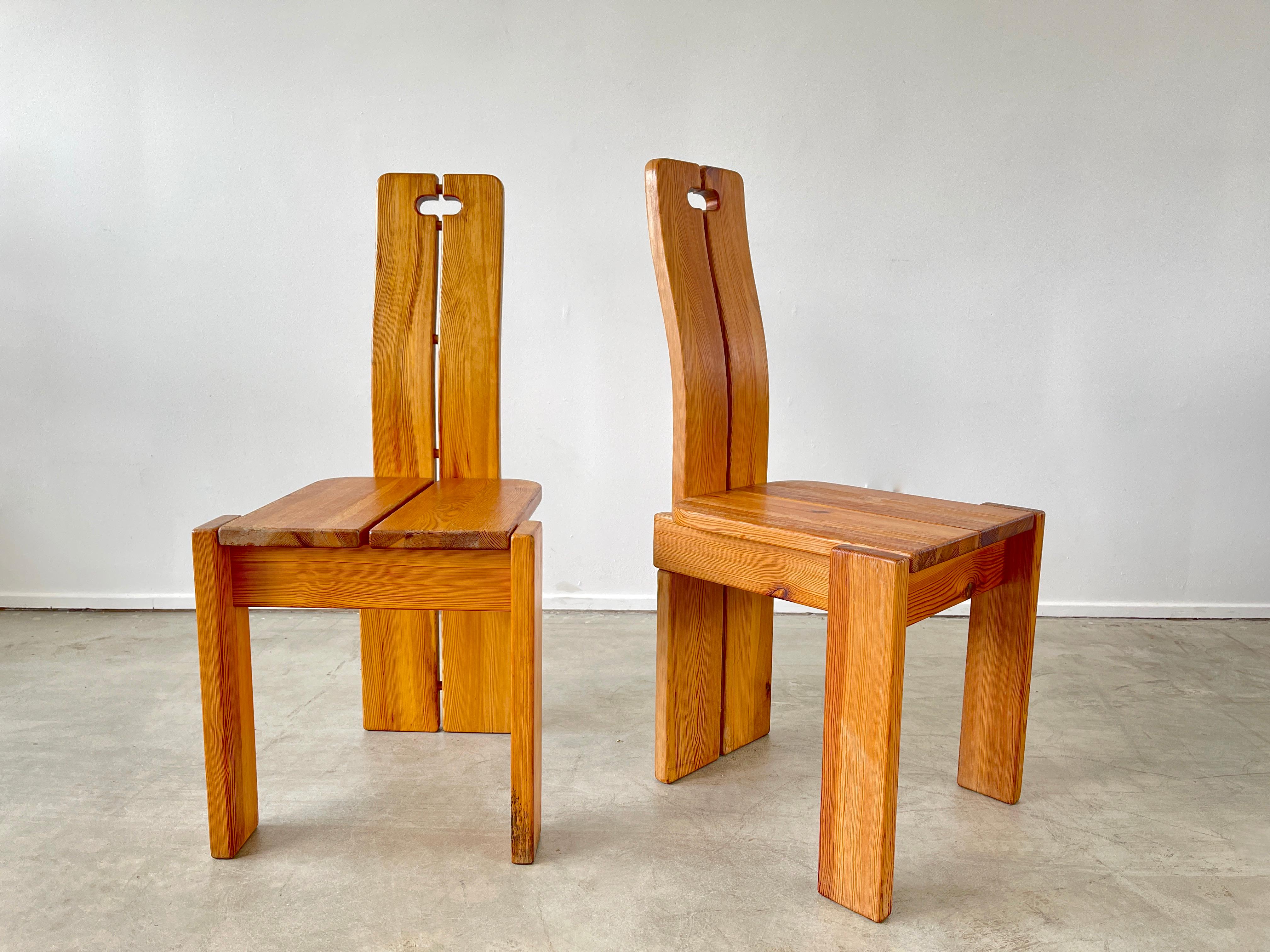 Pierre Chapo Style Dining Chairs, Set of 10 In Good Condition In Beverly Hills, CA