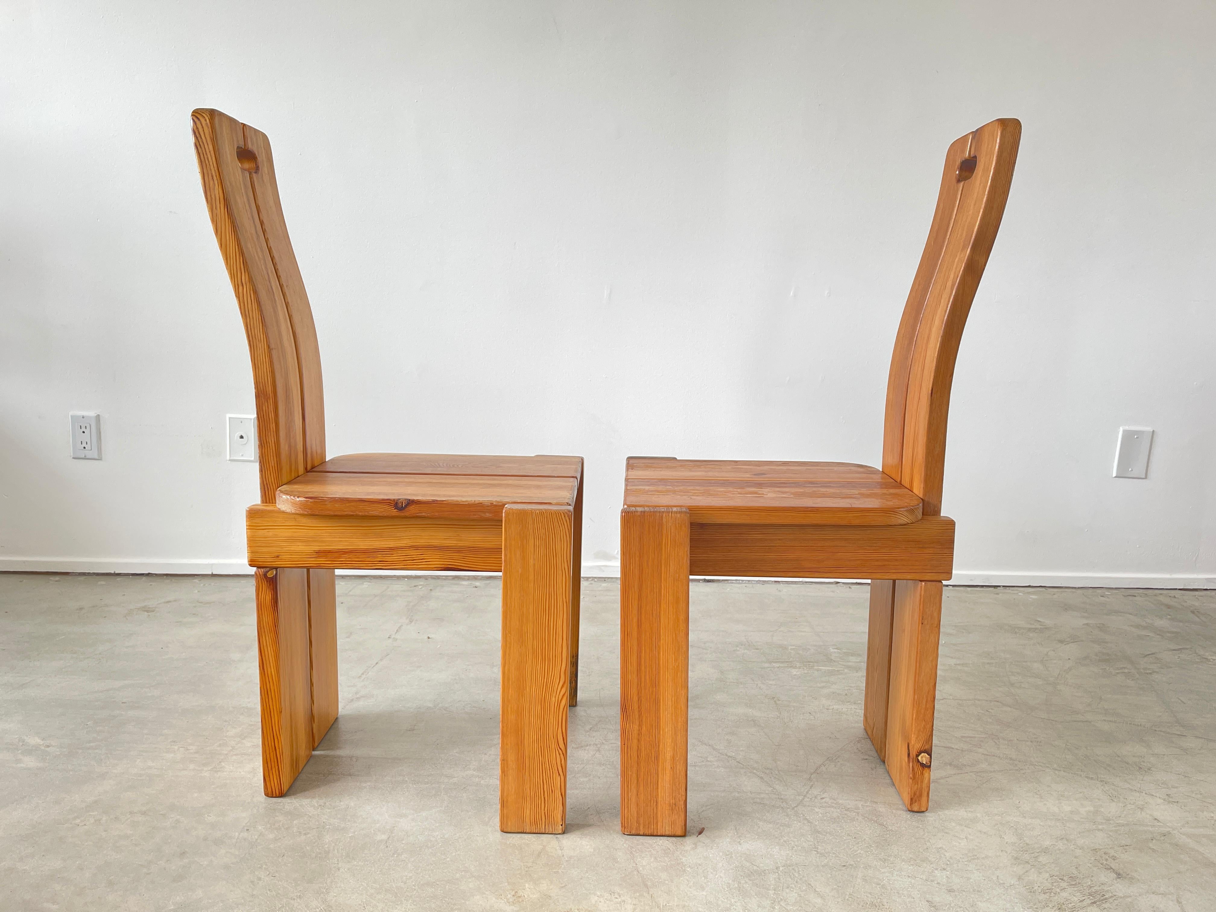 Mid-20th Century Pierre Chapo Style Dining Chairs, Set of 10