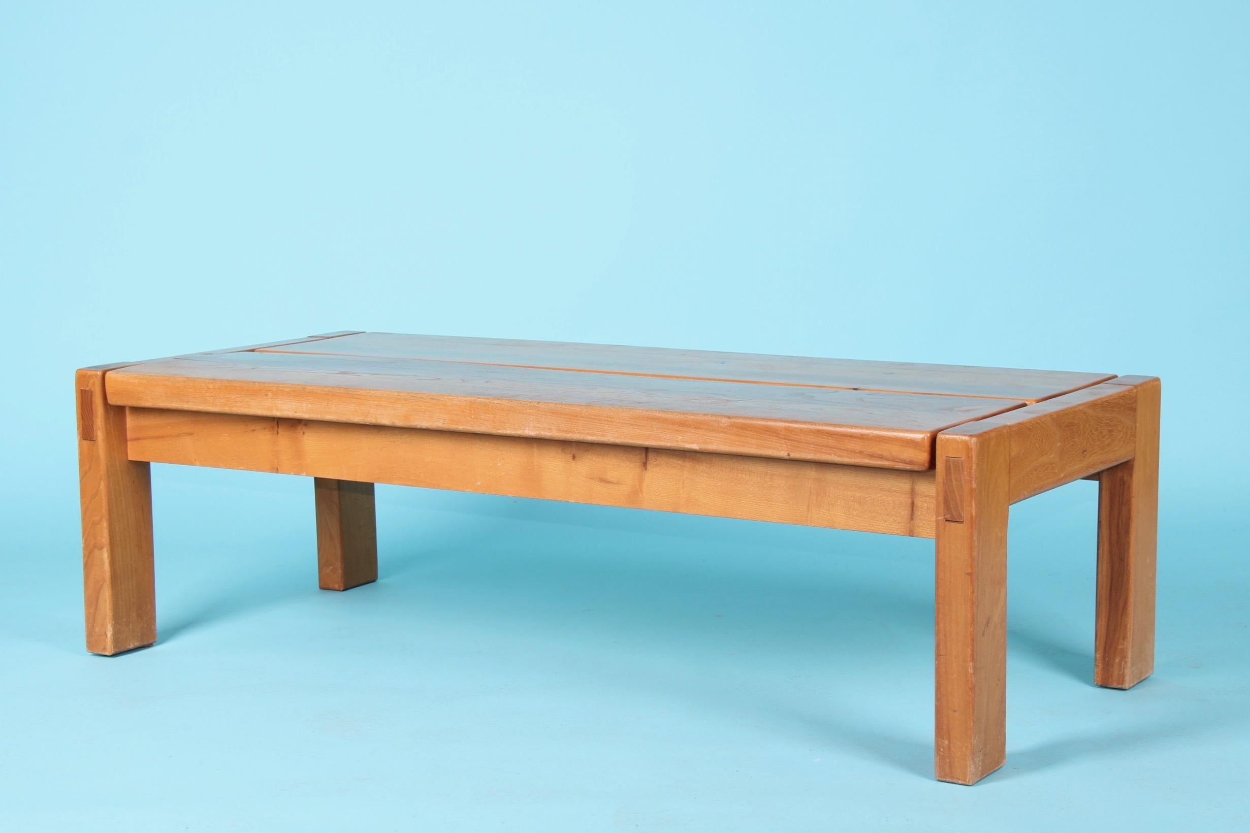 Late 20th Century Pierre Chapo Style Low Table