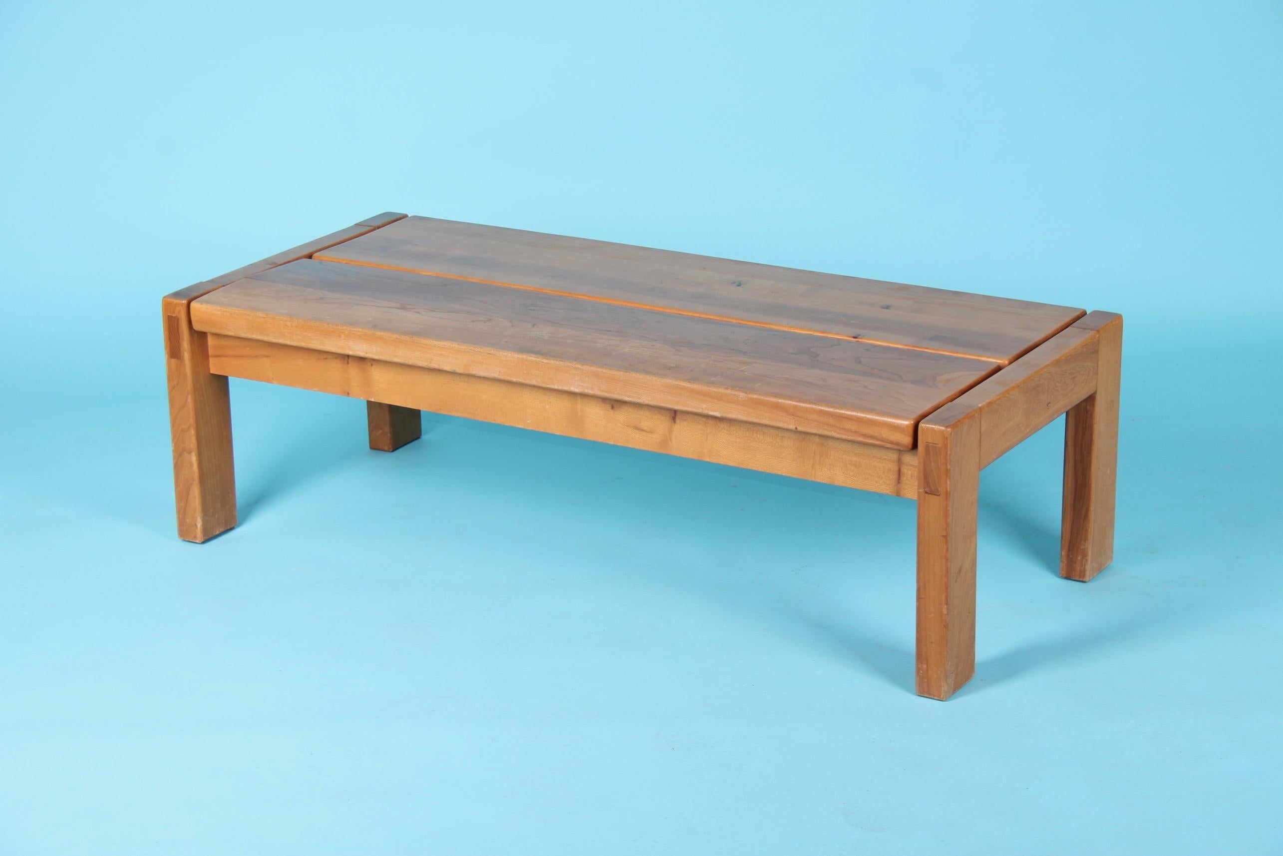 Wood Pierre Chapo Style Low Table