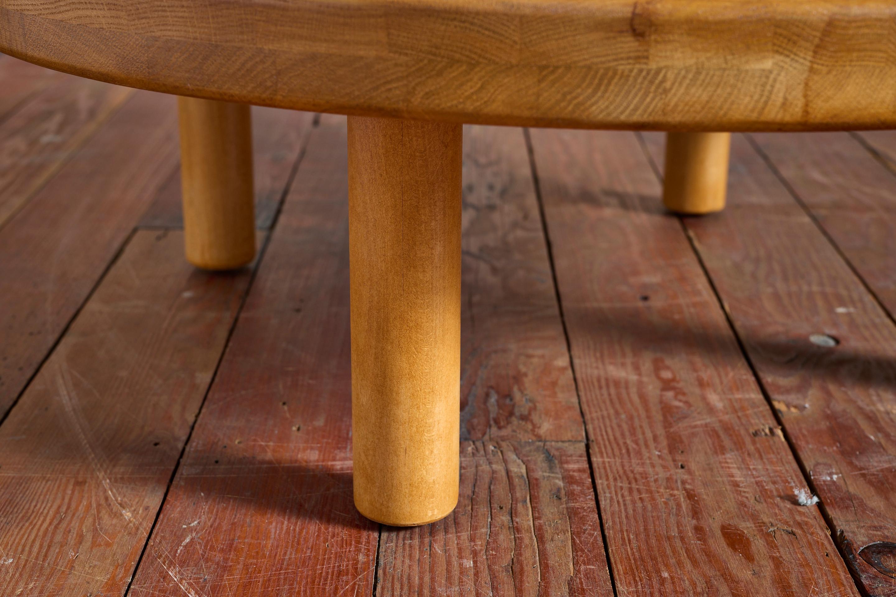 Pierre Chapo Style Oak Couchtisch im Angebot 7