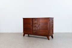 Pierre Chapo Style Oak Sideboard by Rene Gabriel, 1940's