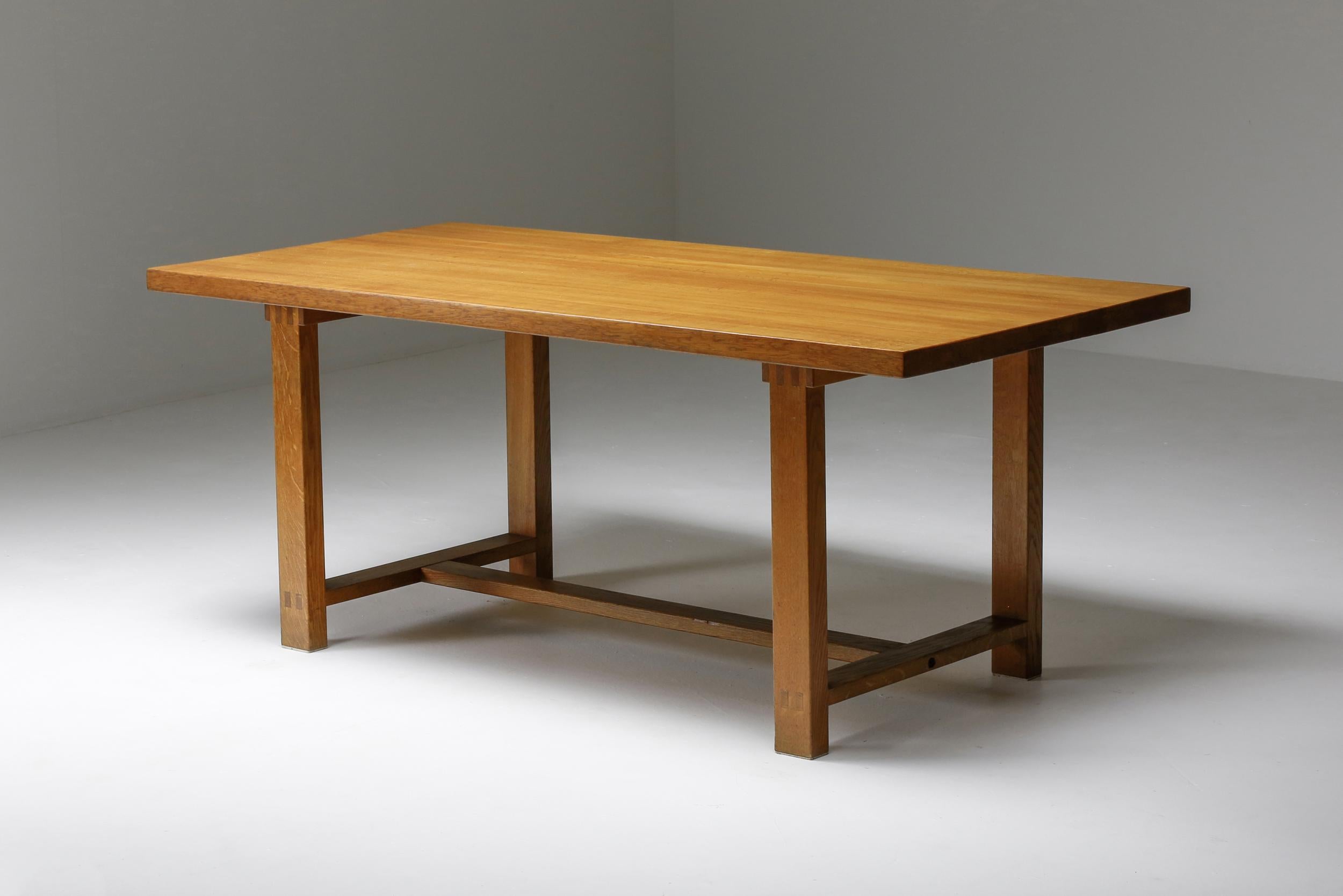 Pierre Chapo; T01D; dining table; French design; Mid-Century Modern; 1960s; Elm; wood; 

This solid elm dining table is a rare piece when it comes to Pierre Chapo's legacy of designs. Not only the basic design and construction but also the use of