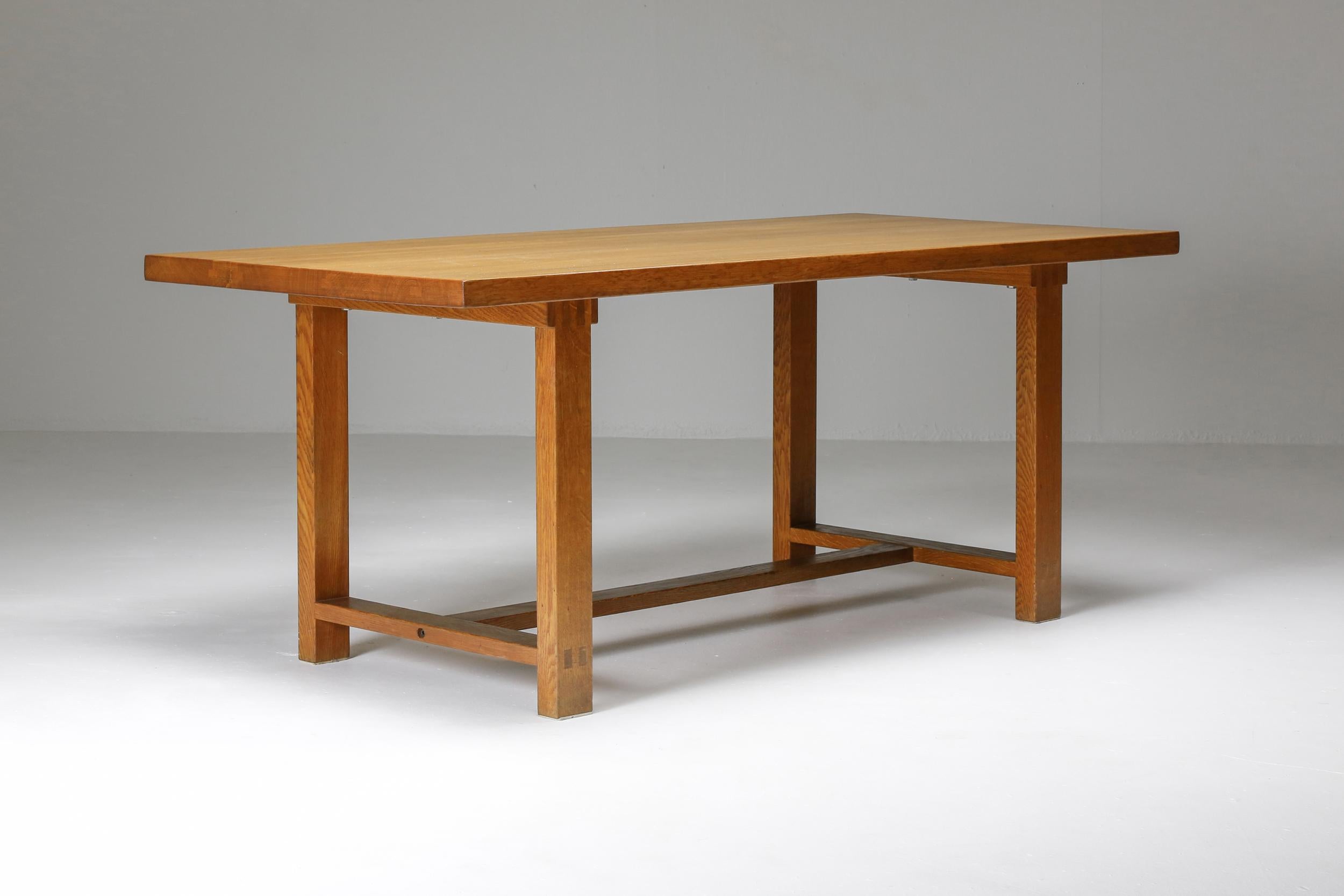 Mid-Century Modern Table de salle à manger Pierre Chapo T01D, Design français du milieu du siècle, années 1960 en vente