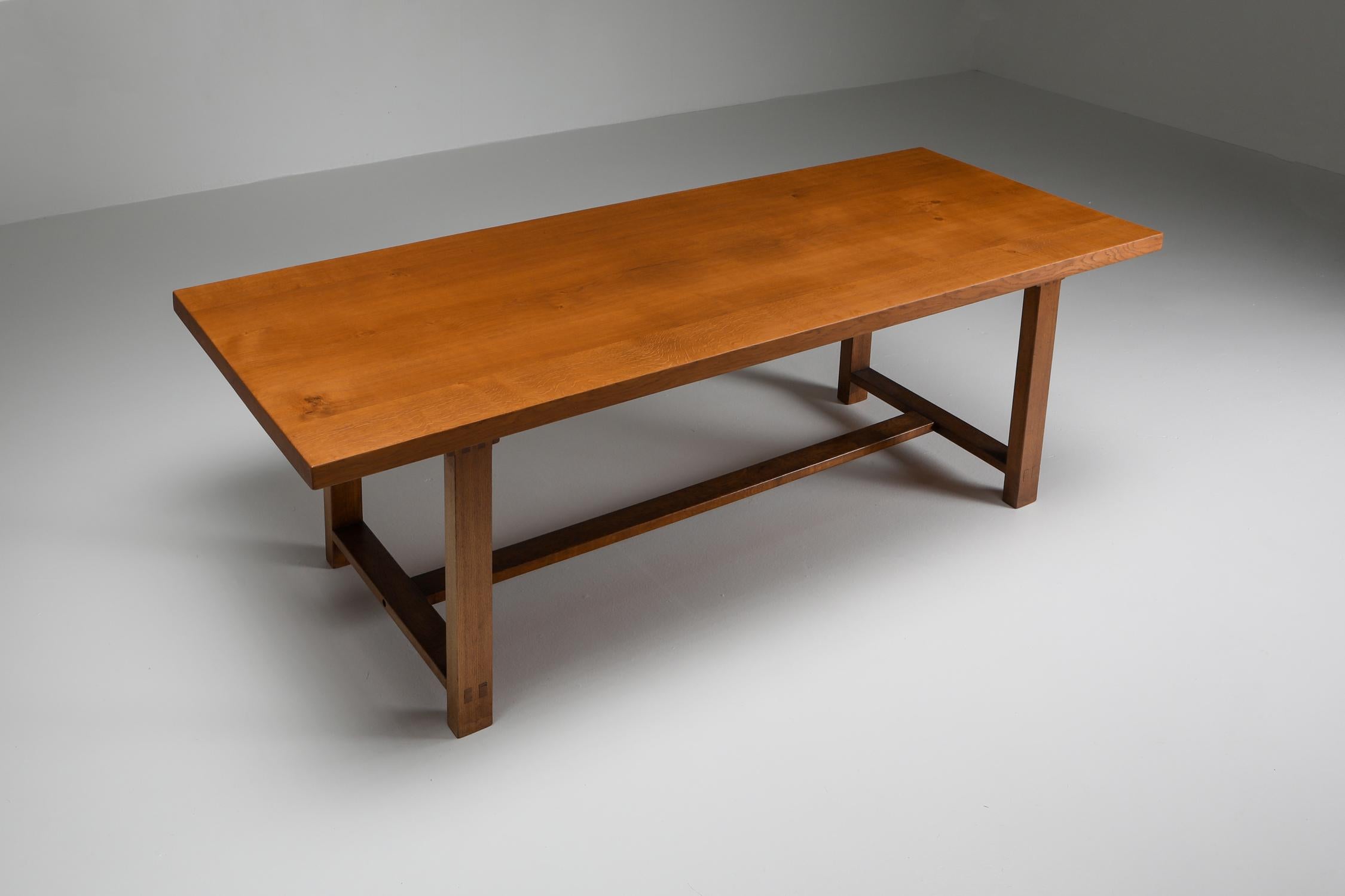 French Pierre Chapo T01D Dining Table in Solid Elm