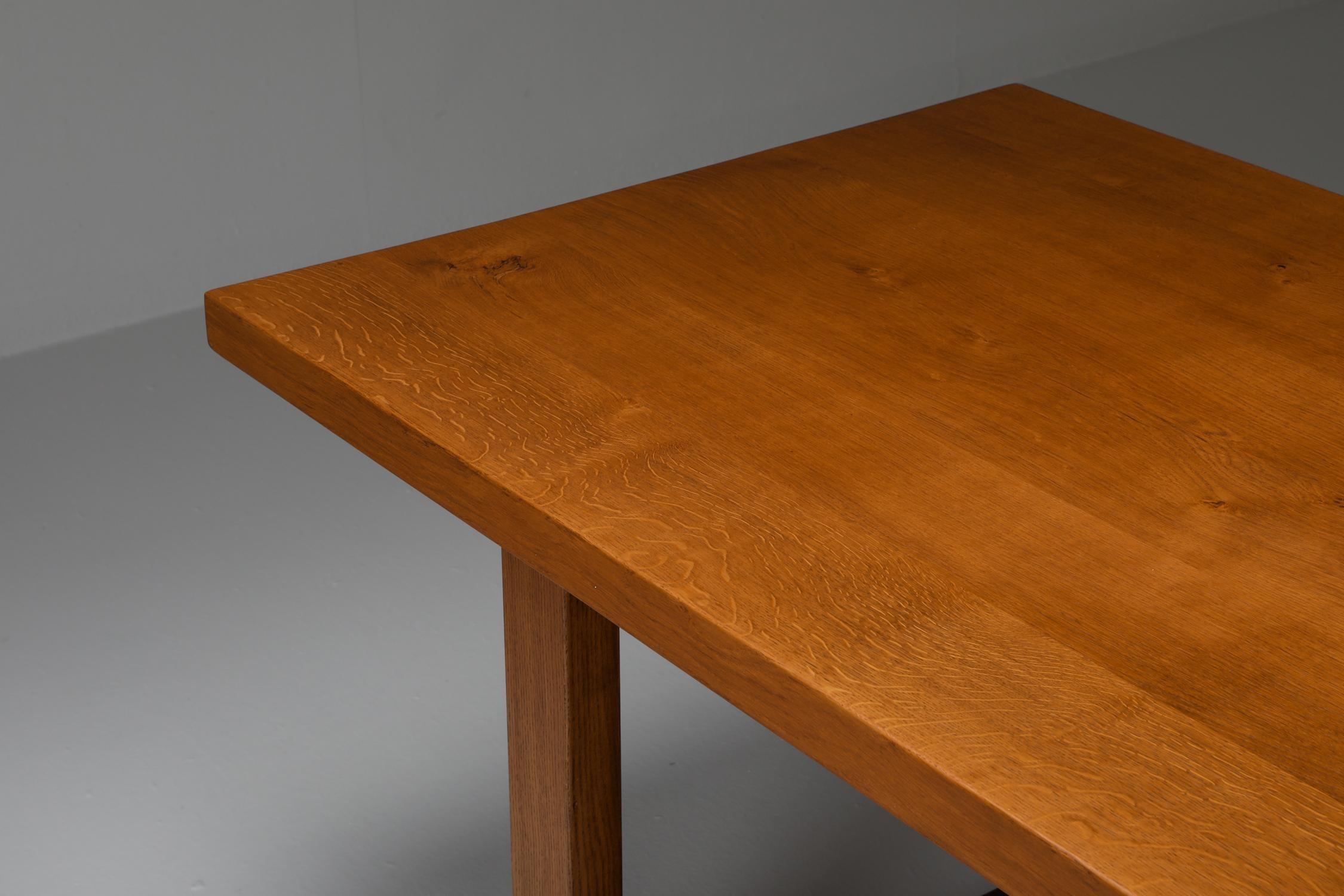 Mid-20th Century Pierre Chapo T01D Dining Table in Solid Elm