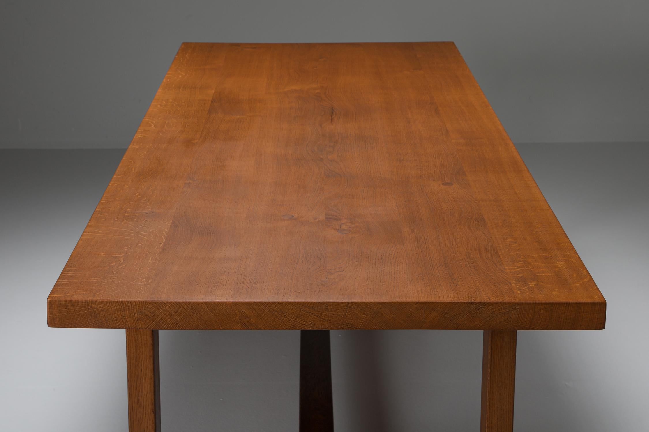 Pierre Chapo T01D Dining Table in Solid Elm 3