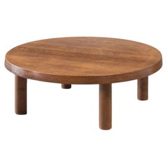 Pierre Chapo "T02" Coffee Table in Solid Elm Produced in France, 1970s
