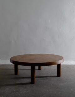 Pierre Chapo "T02" Coffee Table in Solid Elm, French, 1970s