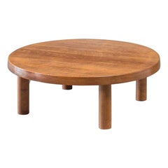 Pierre Chapo "T02" Coffee Table in Solid Elm, French, 1970s