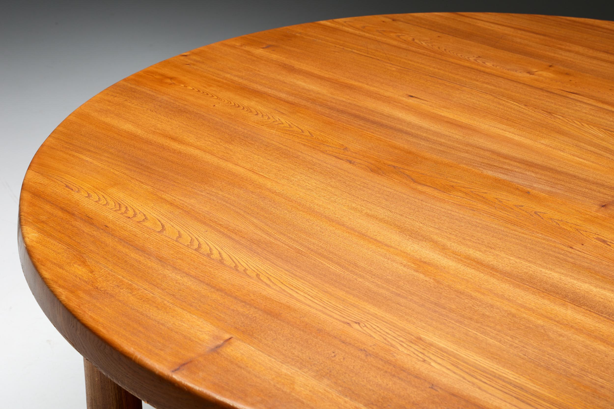 Mid-20th Century Pierre Chapo 'T02' Elm Dining Table, France, 1960s For Sale