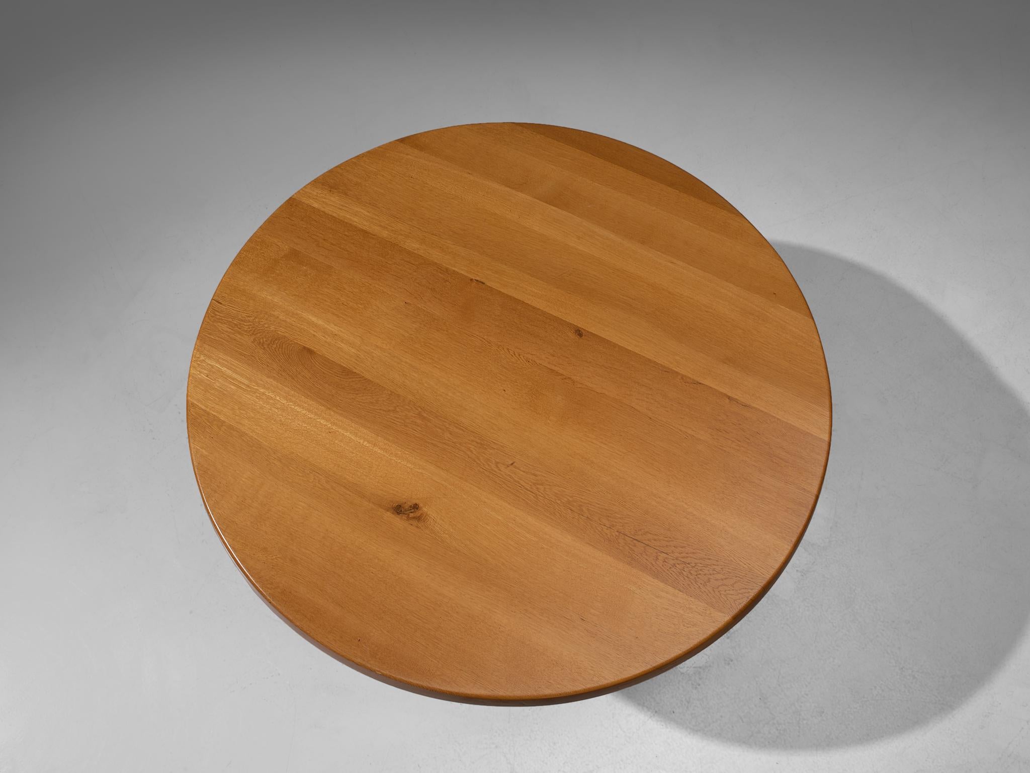 Pierre Chapo T02 Round Dining Table In Oak 2