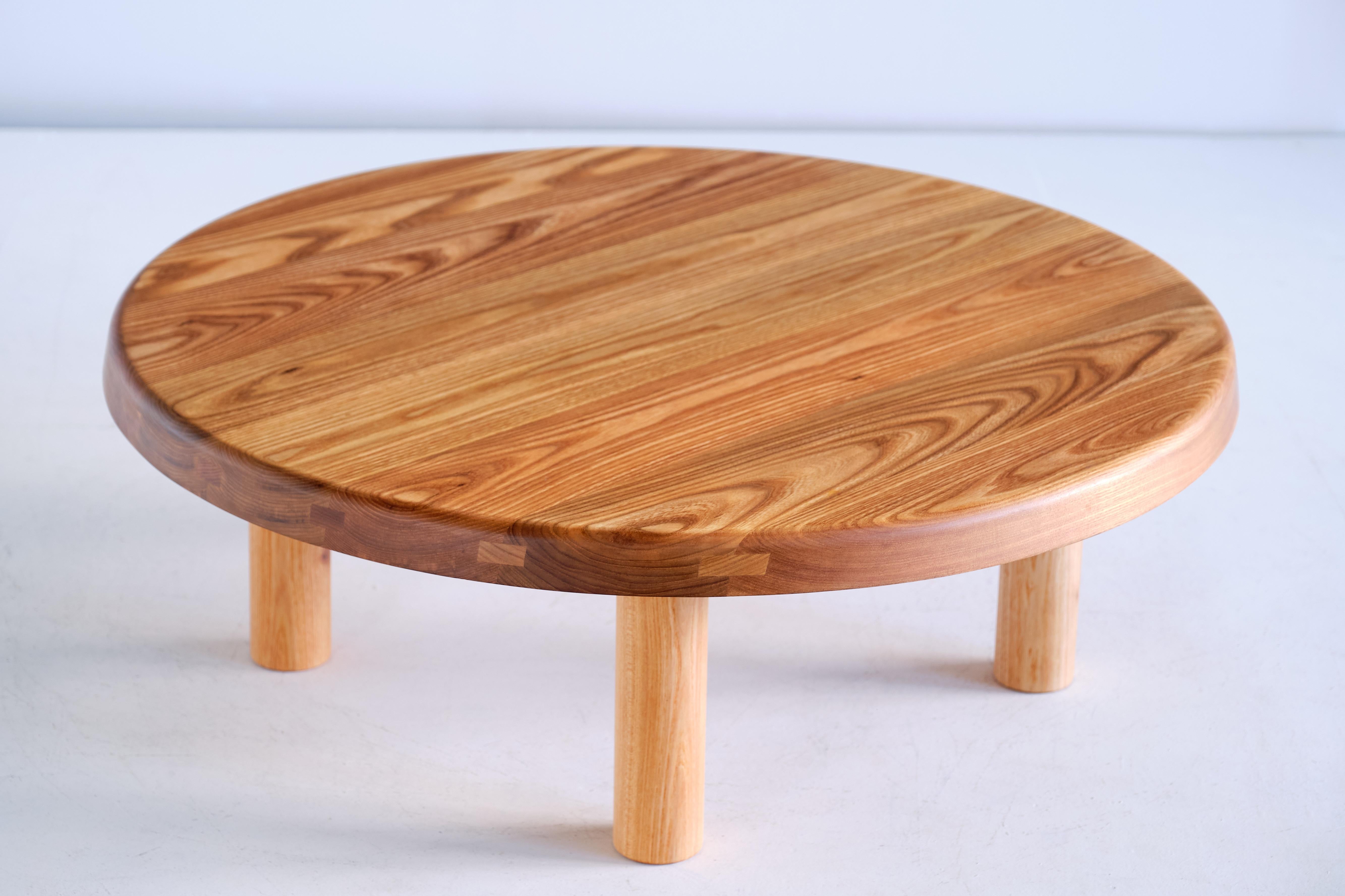 Mid-Century Modern Pierre Chapo T02M Coffee Table in Solid Elm, Chapo Creation, France