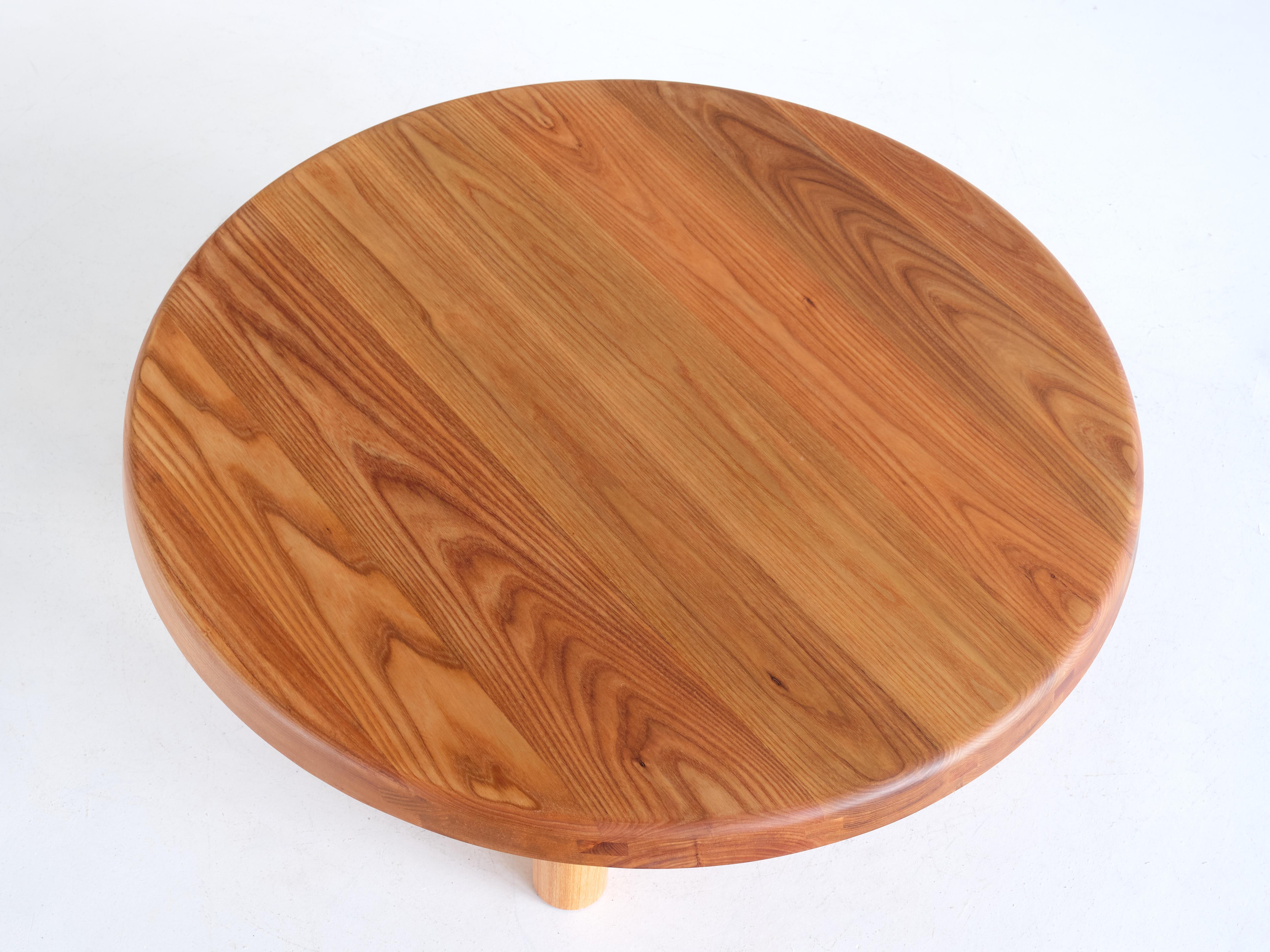 Pierre Chapo T02M Coffee Table in Solid Elm, Chapo Creation, France 1
