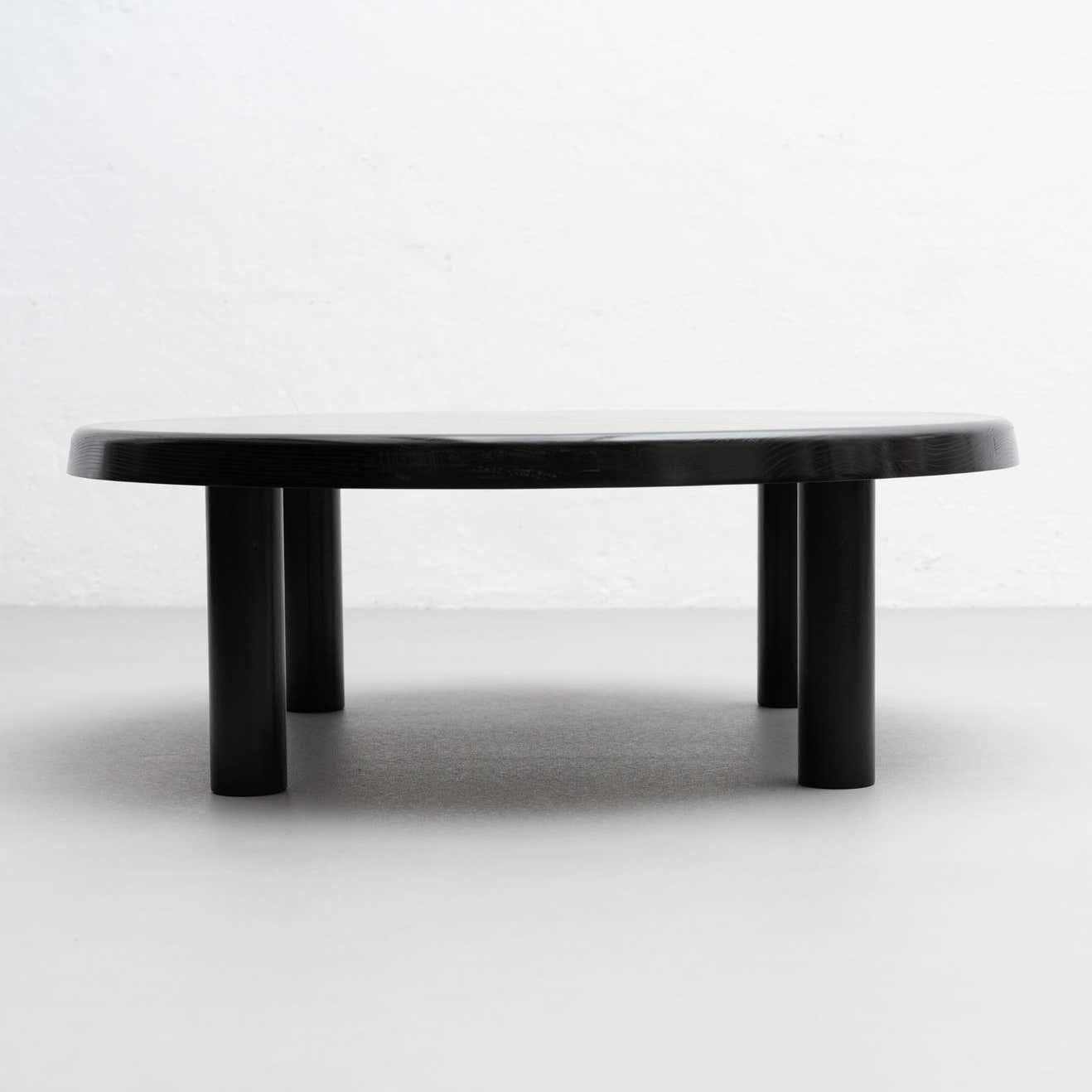 Contemporary Pierre Chapo T02M Special Black Edition Round Coffee Table