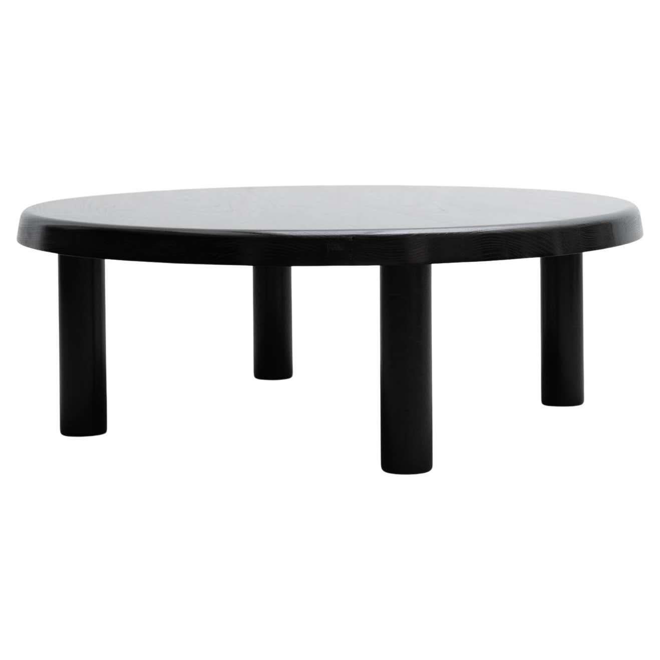 Pierre Chapo T02M Special Black Edition Round Coffee Table 2