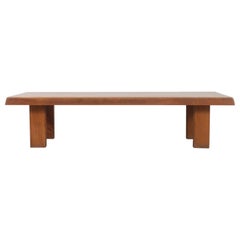 Pierre Chapo, "T08" Coffee Table, circa 1965, Elm