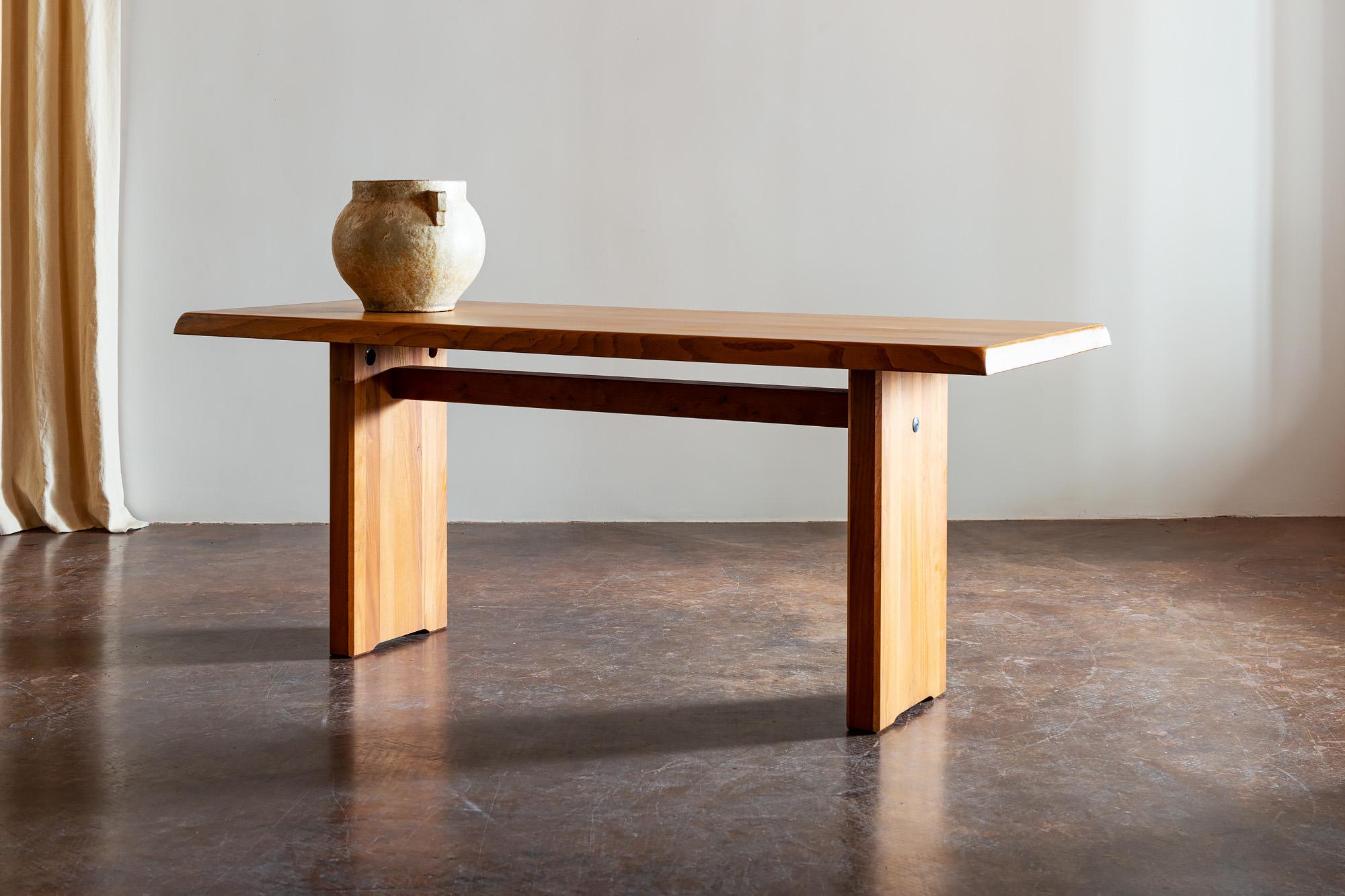 Pierre Chapo T14 Dining Table, France, 1970s 11