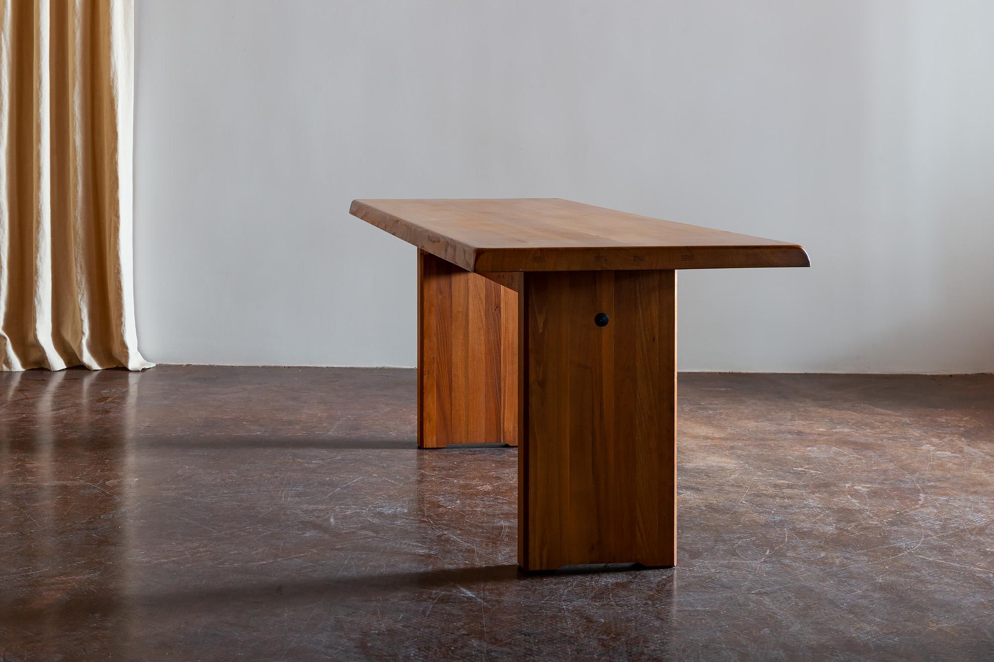 French Pierre Chapo T14 Dining Table, France, 1970s