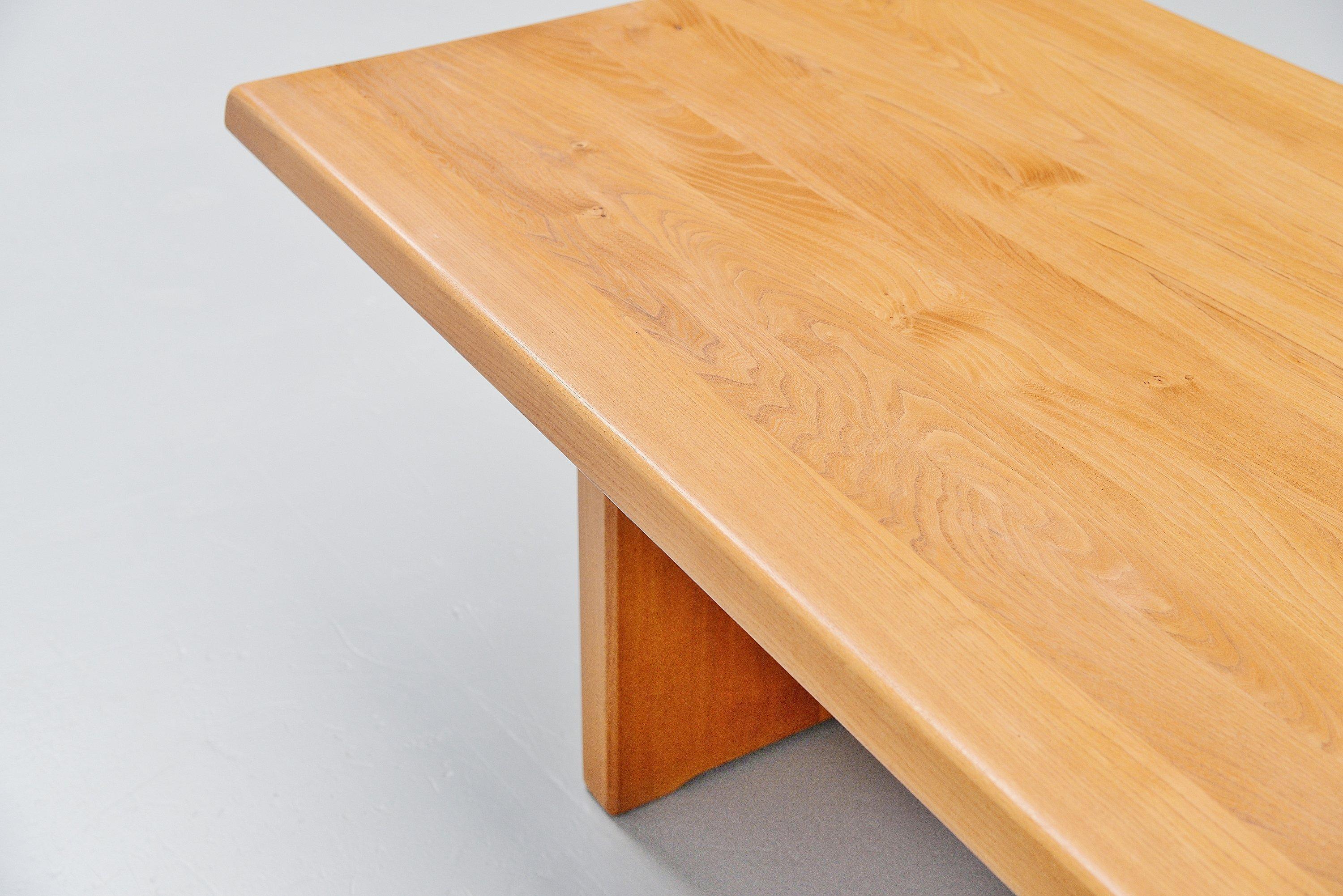 Mid-20th Century Pierre Chapo T14 Dining Table in Elm, France, 1963