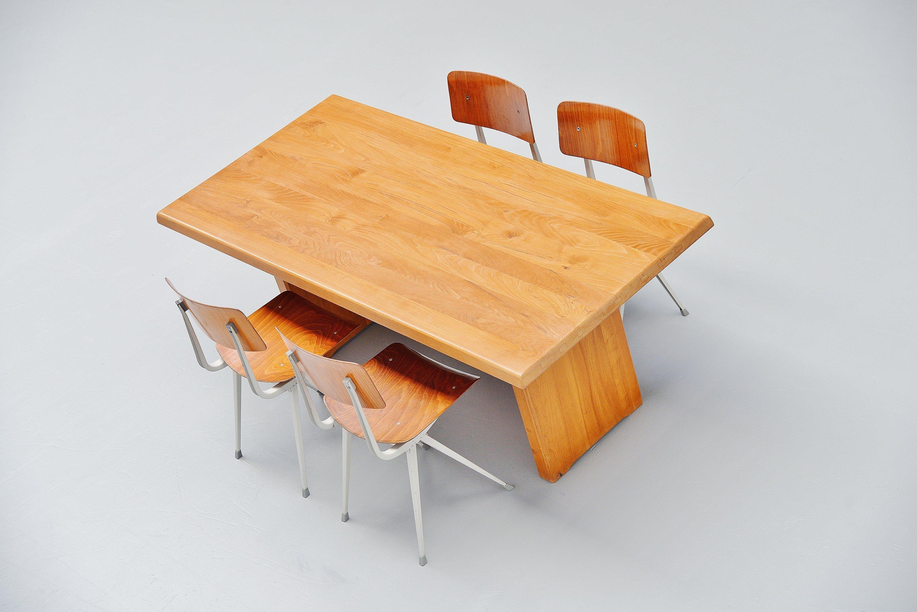 Pierre Chapo T14 Dining Table in Elm, France, 1963 3