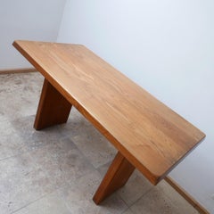 Pierre Chapo T14 Mid-Century French Elm Dining Table