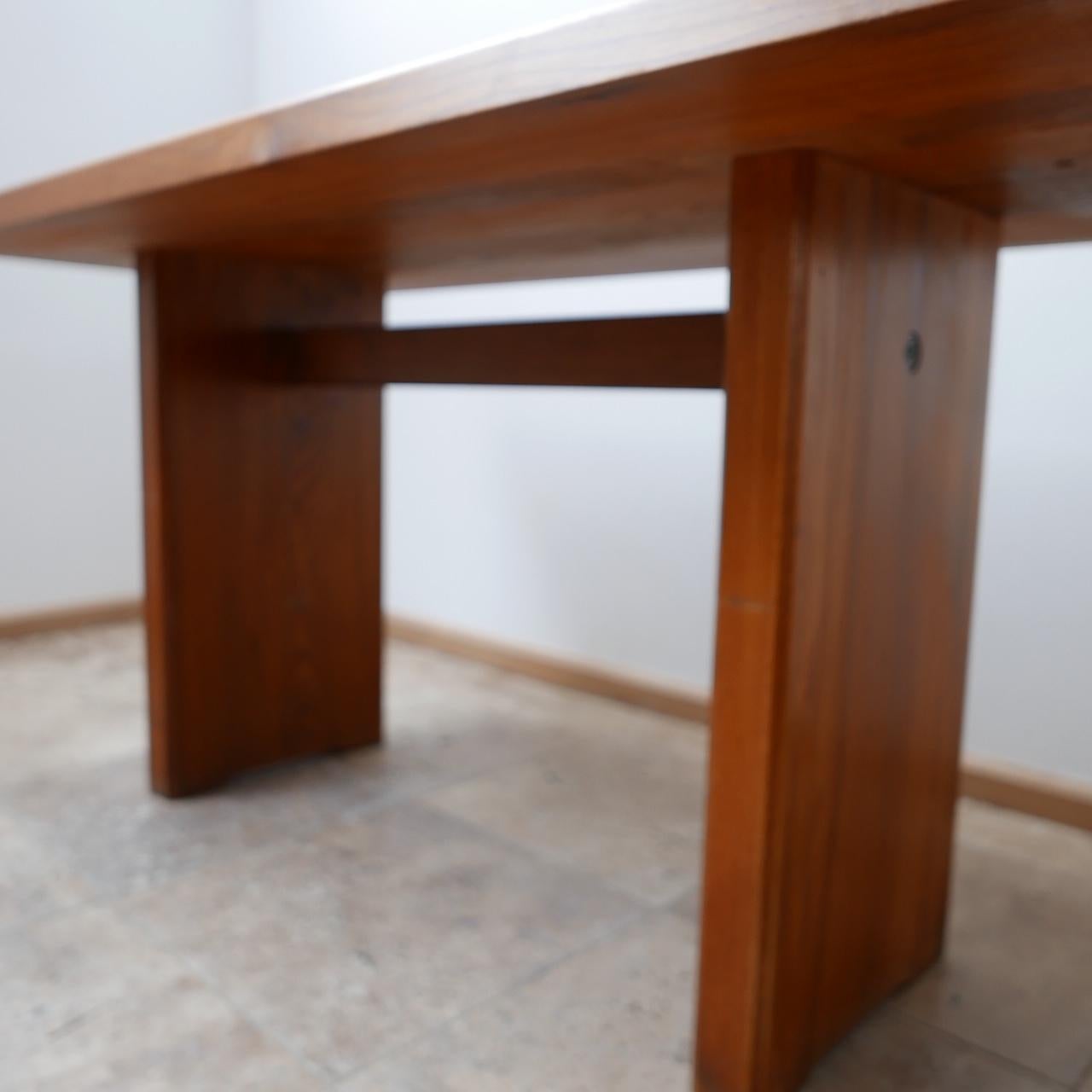 Late 20th Century Pierre Chapo T14 Mid-Century French Elm Dining Table