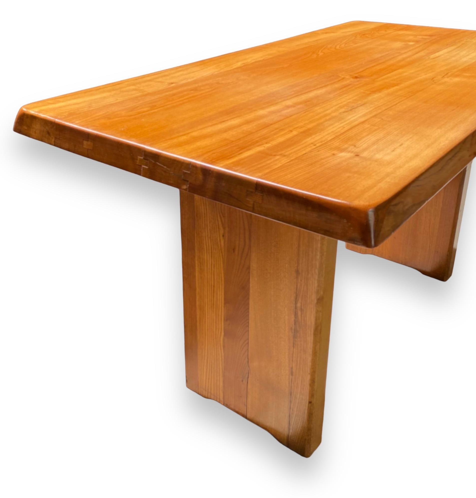 Pierre Chapo - T14a Table and Benches Set - circa 1970 For Sale 8