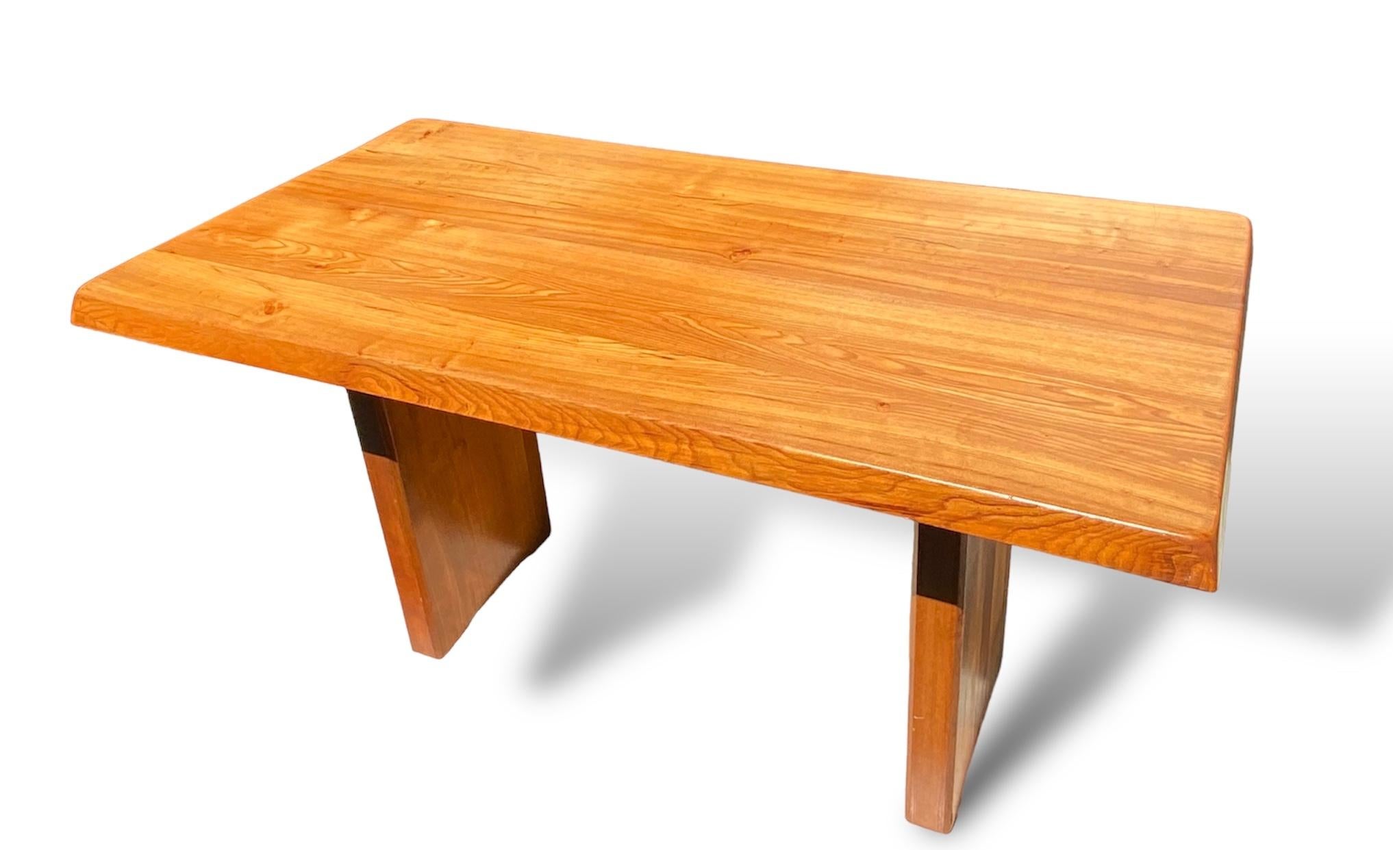 Pierre Chapo - T14a Table and Benches Set - circa 1970 For Sale 10