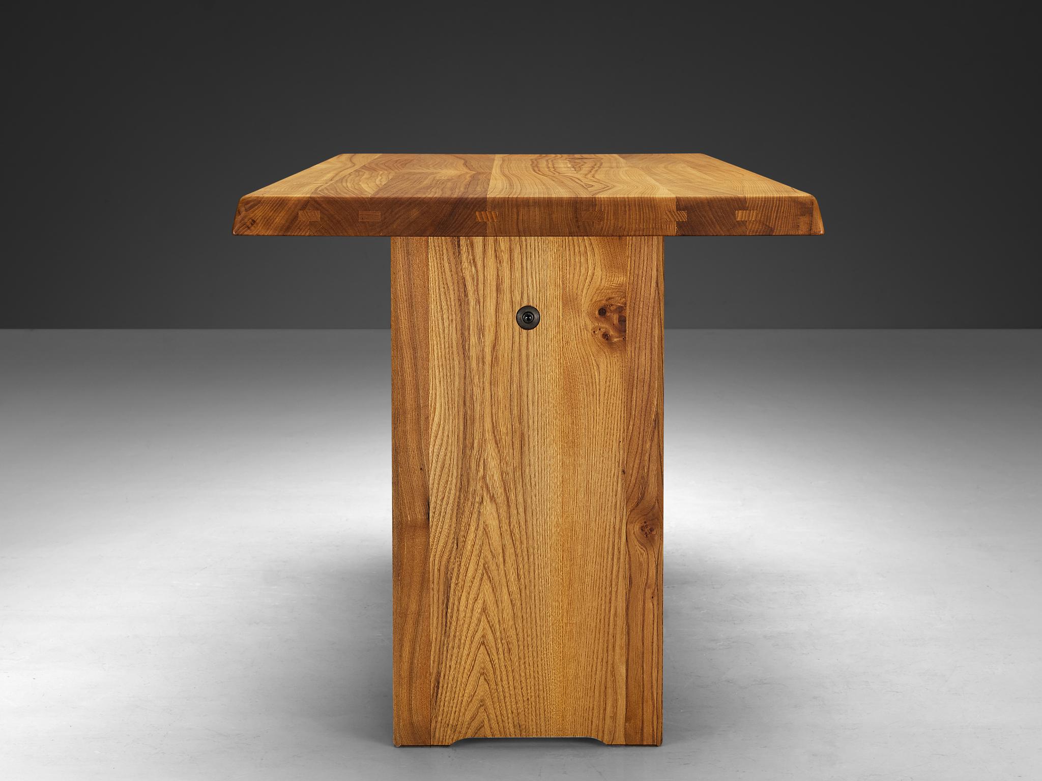 Pierre Chapo 'T14B' Table in Solid Elm  For Sale 3