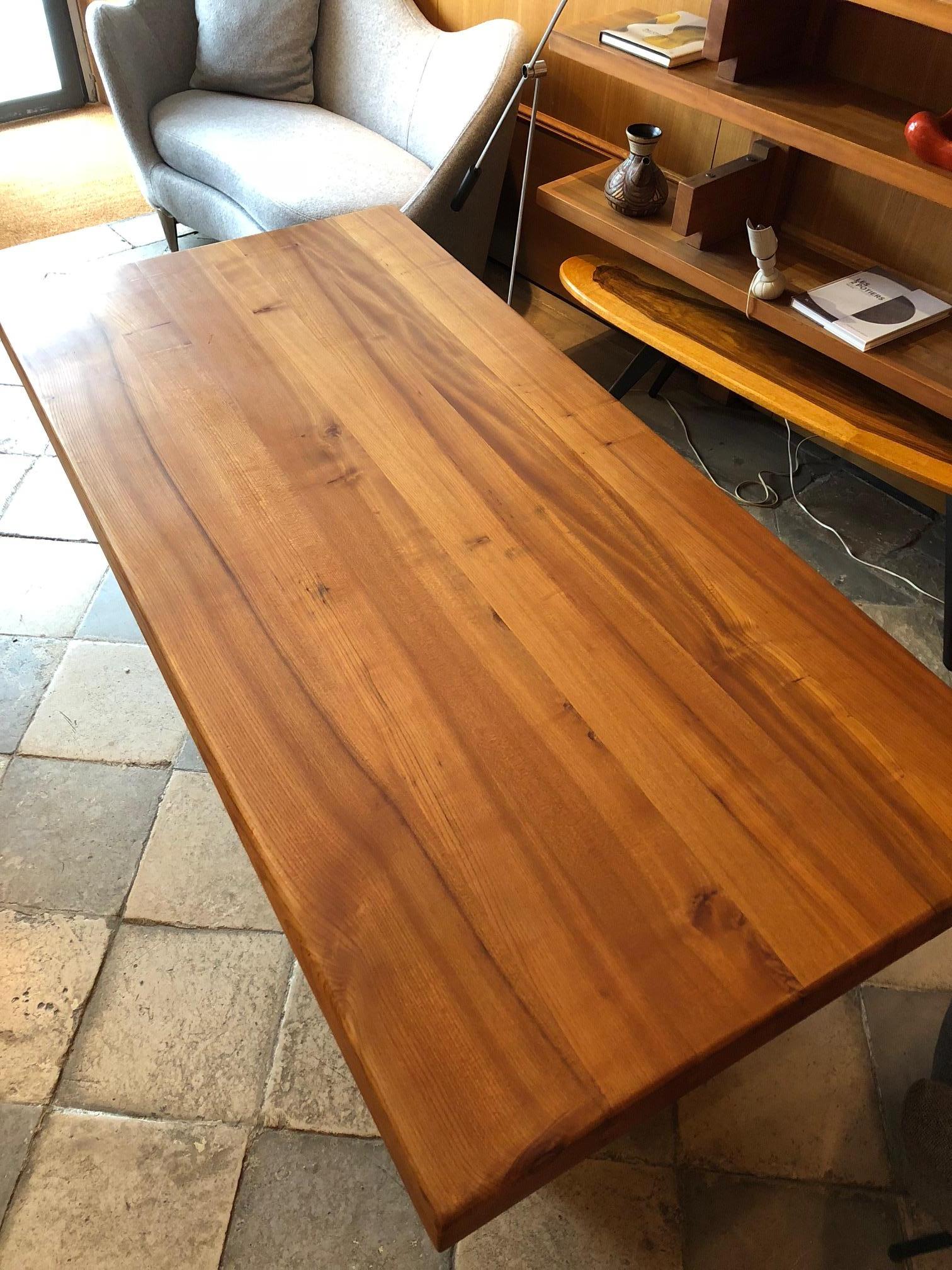 Pierre Chapo T14c dining table. Elmwood.