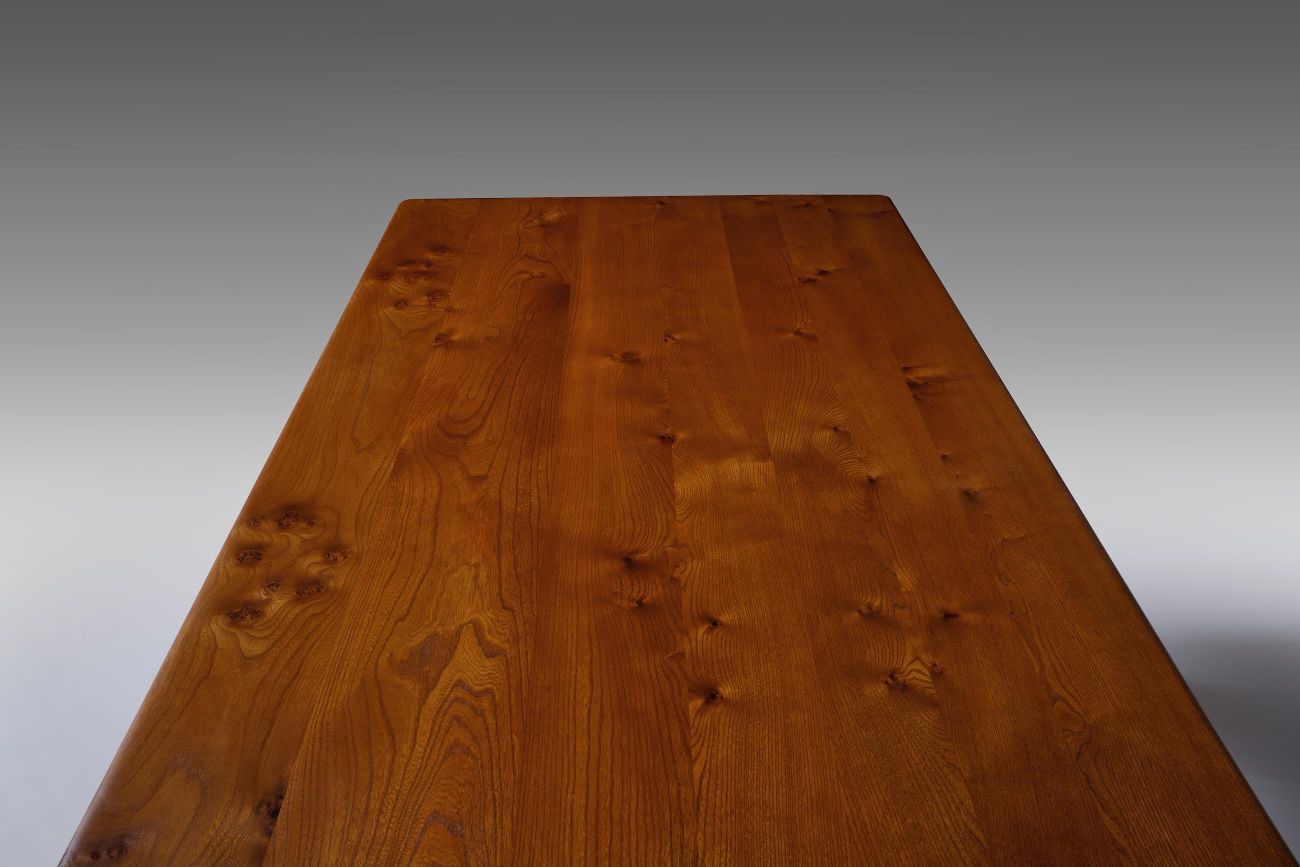 Pierre Chapo ‘T14C’ Dining Table in Solid Elm 1
