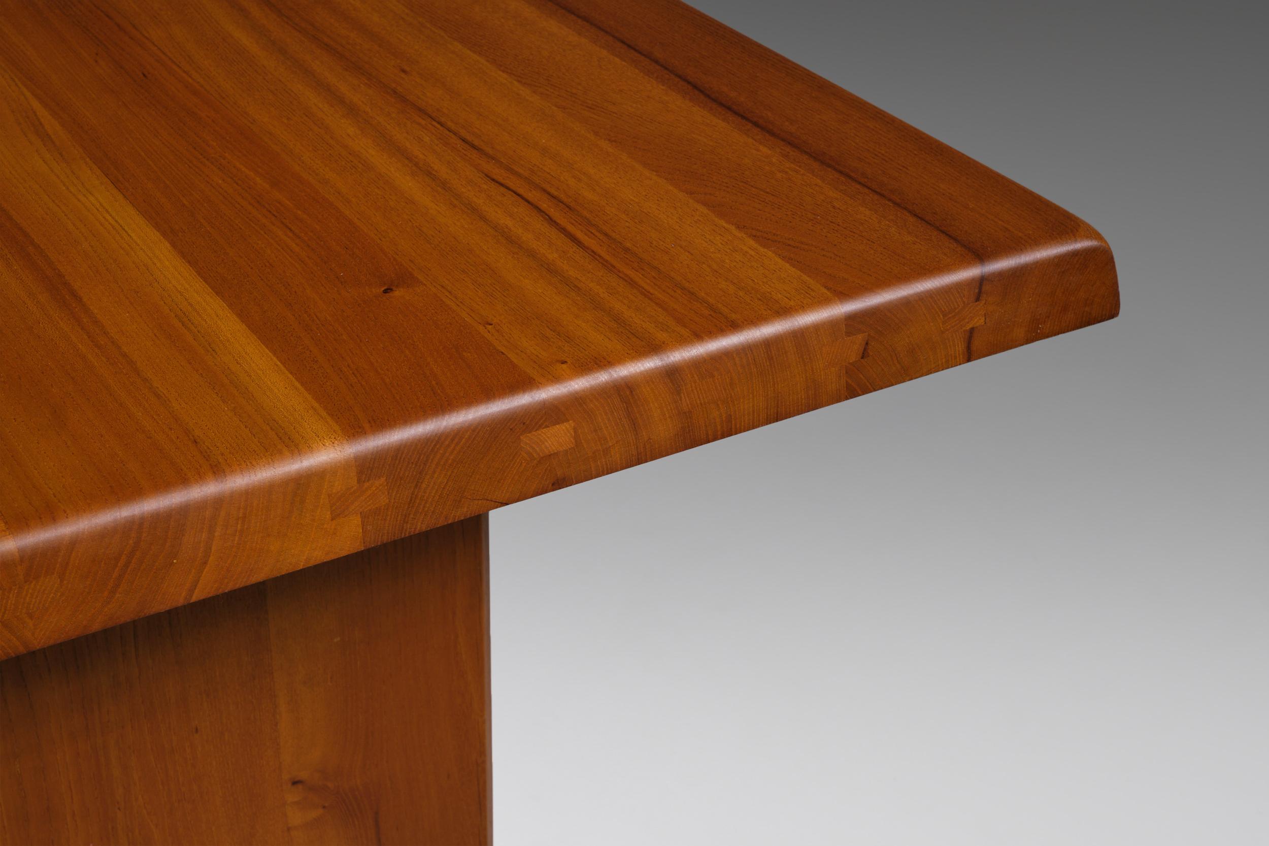 Pierre Chapo ‘T14C’ Dining Table in Solid Elm 2