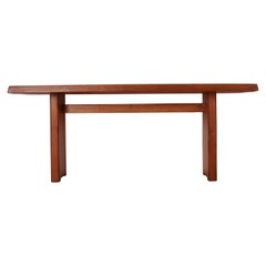 Pierre Chapo T14C Dinning Table, French Elm, circa 1971