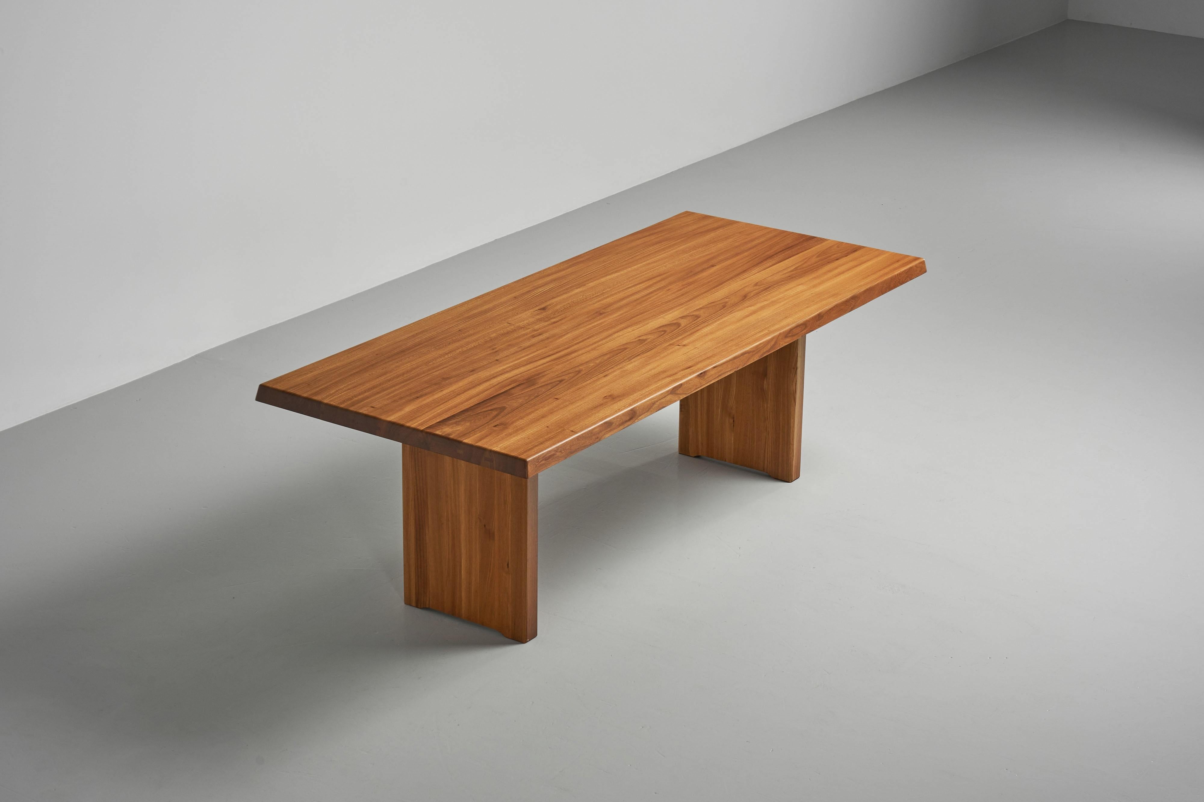 Pierre Chapo T14D dining table in elm France 1963 1