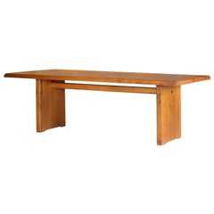 Pierre Chapo T14D Dining Table in Solid Elm, France 1964